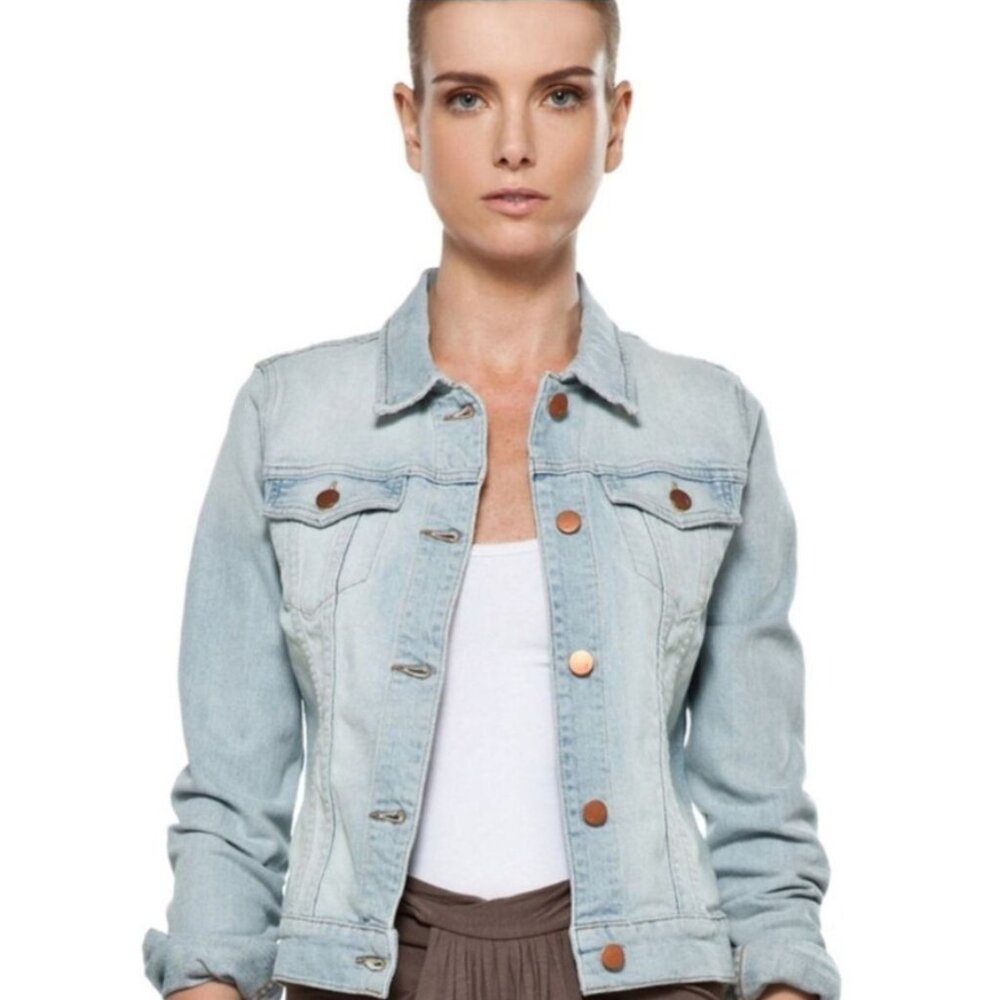 J BRAND Atomic Lightwash Fitted Jean Jacket SZ M